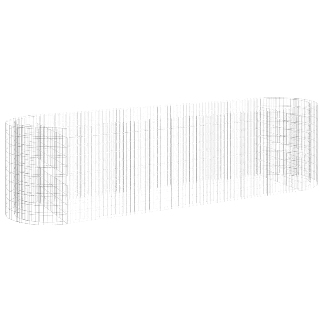 Gabion Raised Bed Galvanised Iron 400x100x100 cm