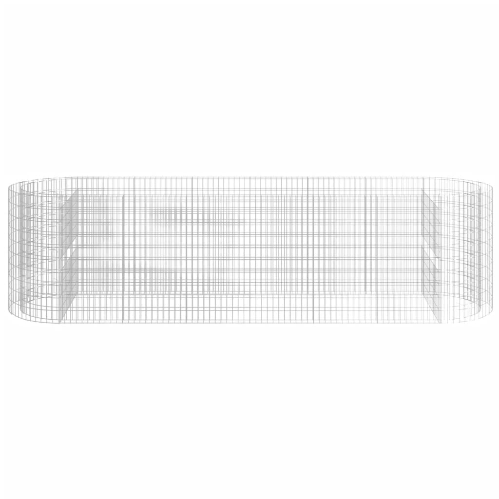 Gabion Raised Bed Galvanised Iron 400x100x100 cm