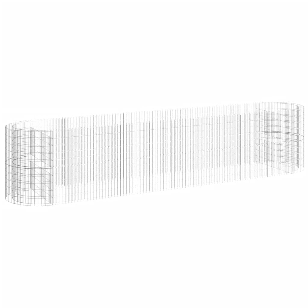 Gabion Raised Bed Galvanised Iron 500x100x100 cm