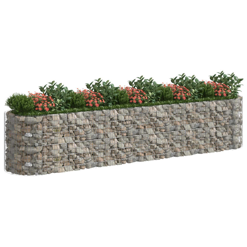 Gabion Raised Bed Galvanised Iron 500x100x100 cm