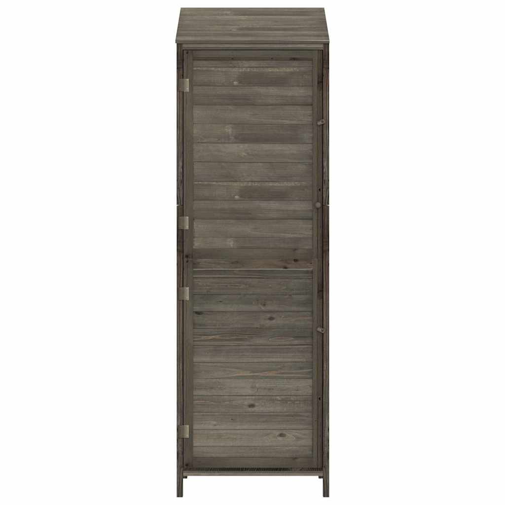Garden Shed Anthracite 55x52x174.5 cm Solid Wood Fir