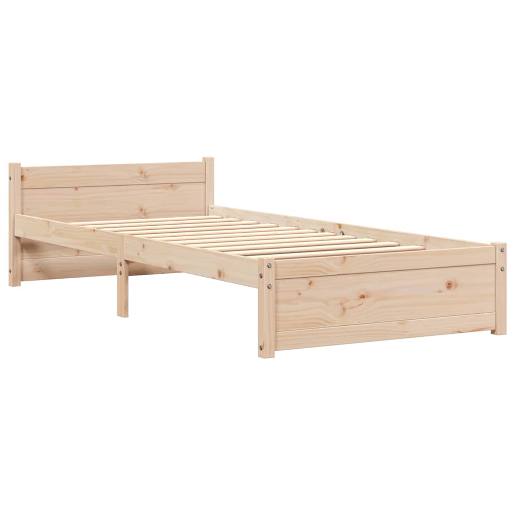 Bed Frame without Mattress Solid Wood 90x190 cm