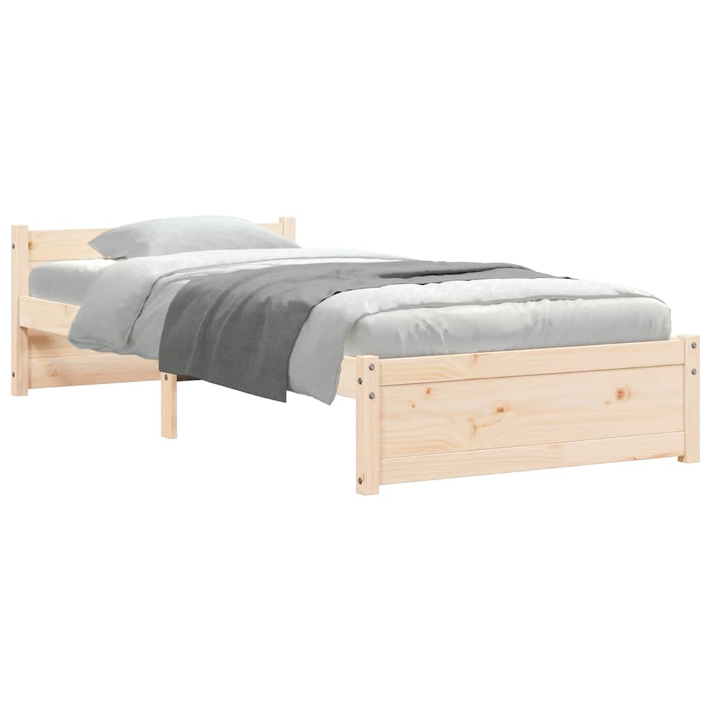 Bed Frame without Mattress Solid Wood 90x190 cm