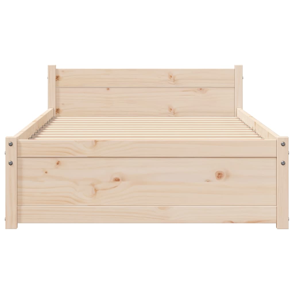 Bed Frame without Mattress Solid Wood 90x190 cm
