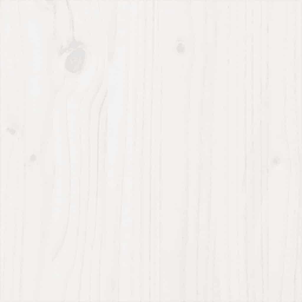 Bed Frame without Mattress White Solid Wood 150x200 cm