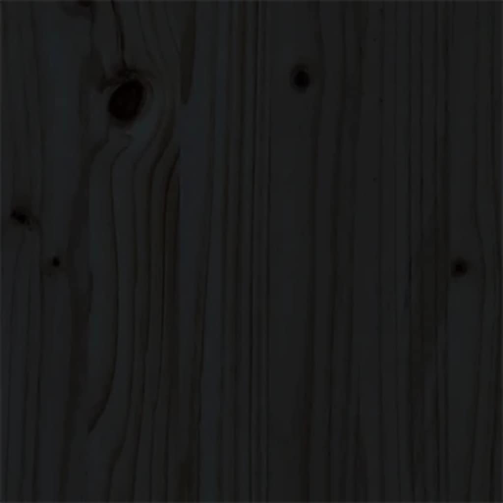 Bed Frame without Mattress Black Solid Wood 150x200 cm