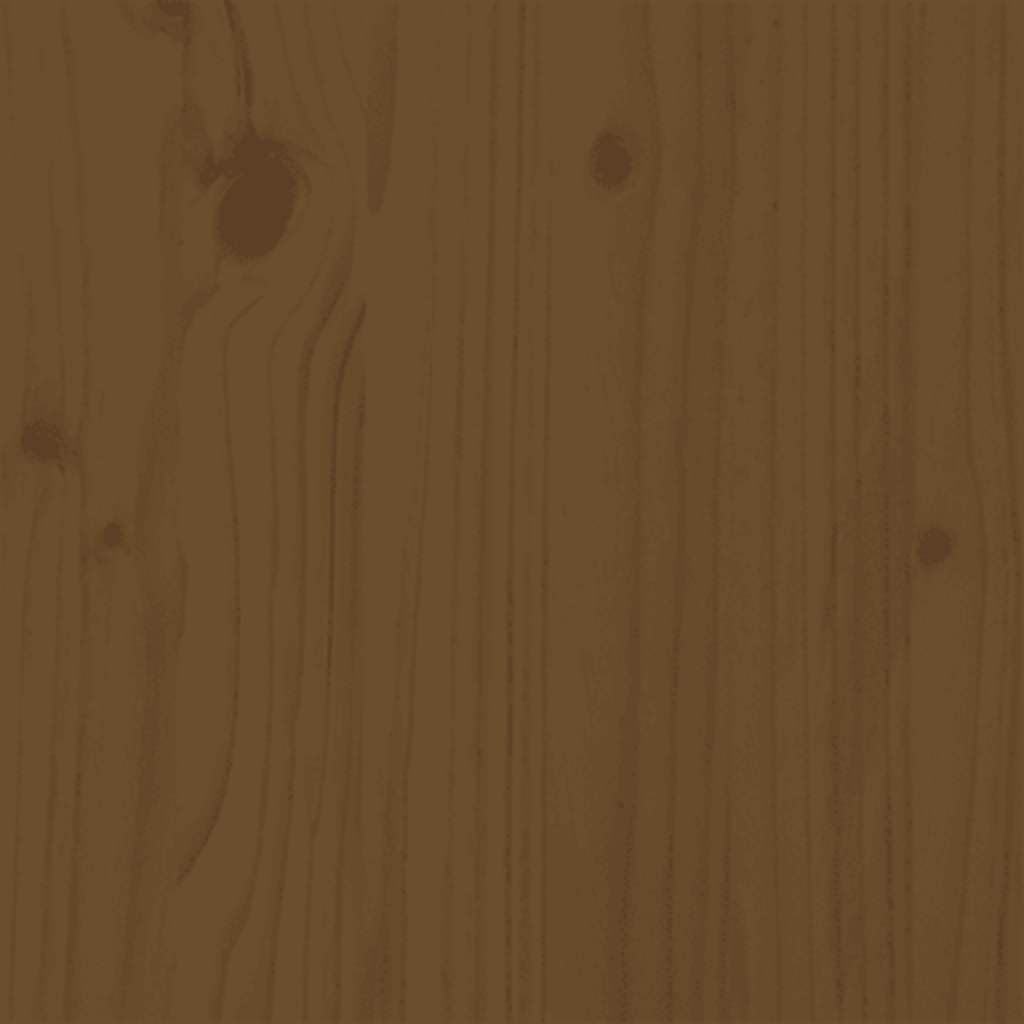 Bed Frame without Mattress Honey Brown Solid Wood 183x203 cm King