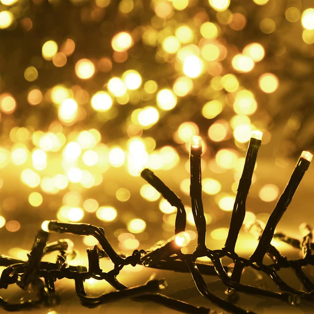 LED Cluster String with 400 LEDs Warm White 7.4 m PVC