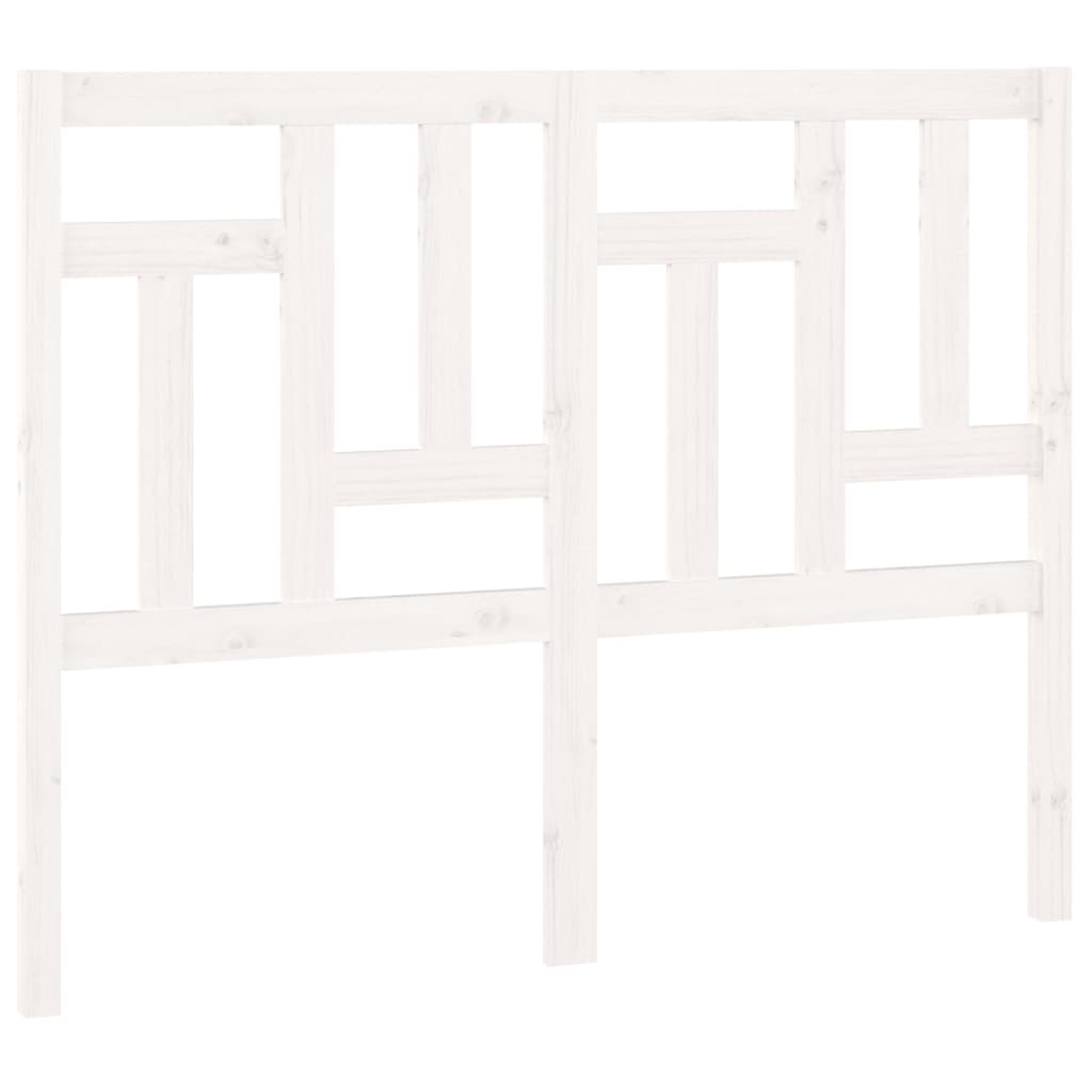 Bed Headboard White 140.5 cm Solid Wood Pine