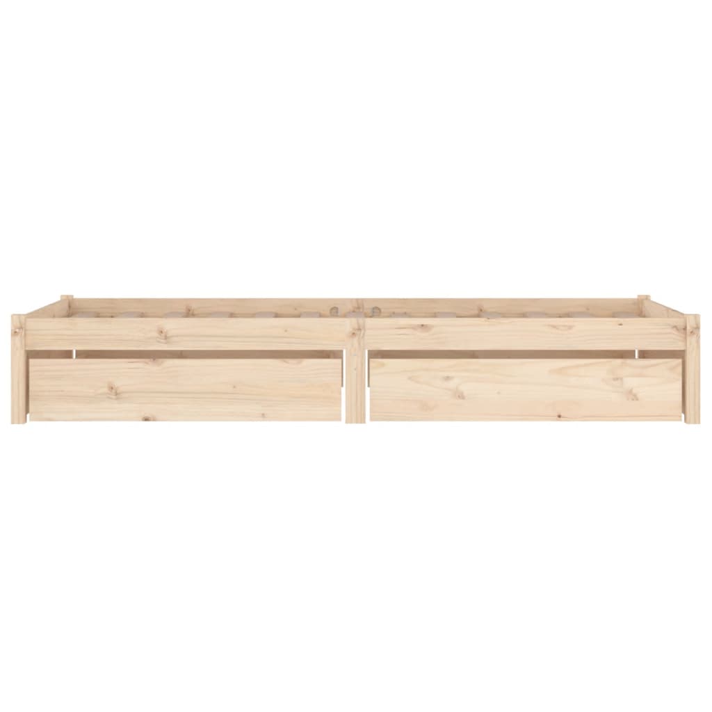 Bed Frame without Mattress with Drawers 90x190 cm