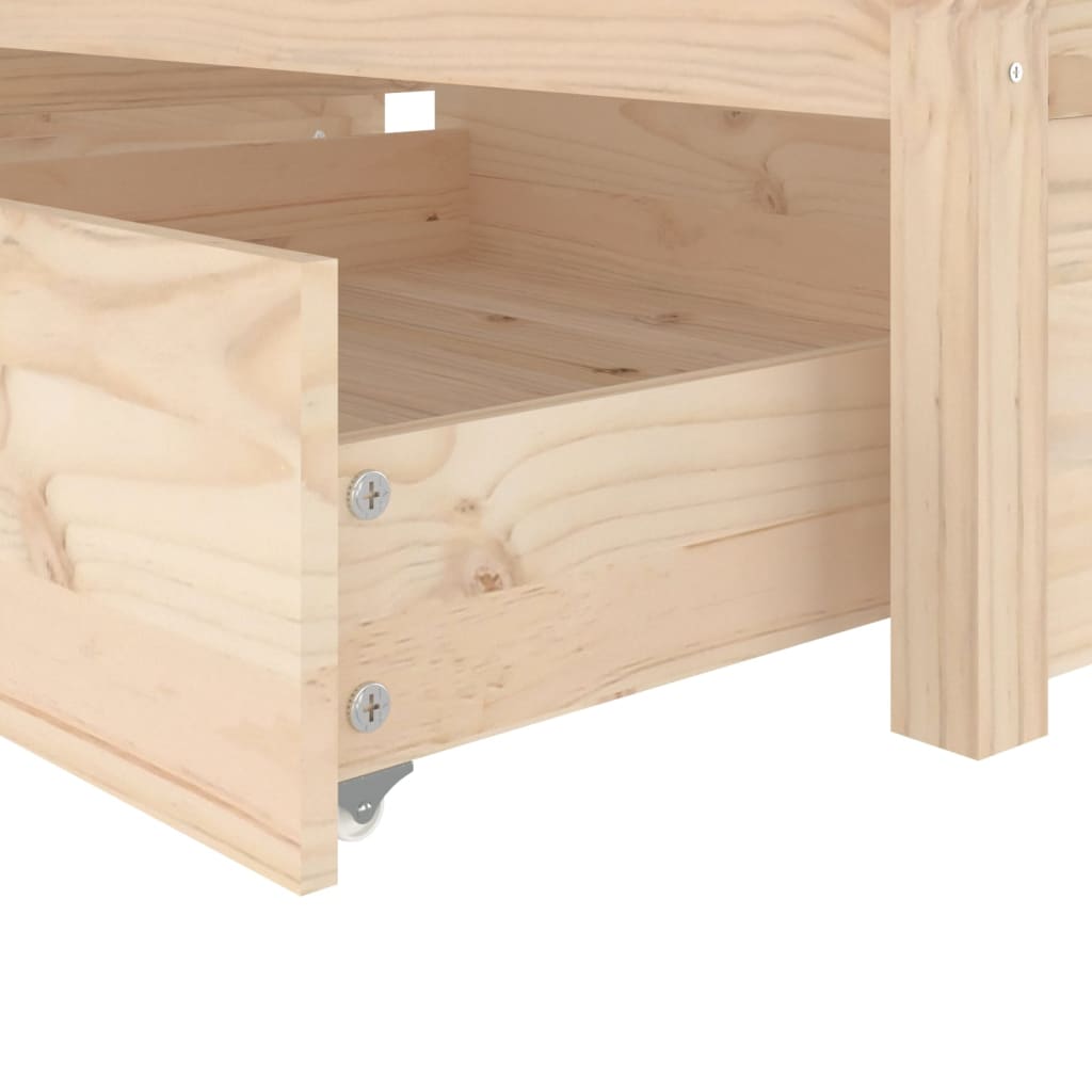 Bed Frame without Mattress with Drawers 90x190 cm