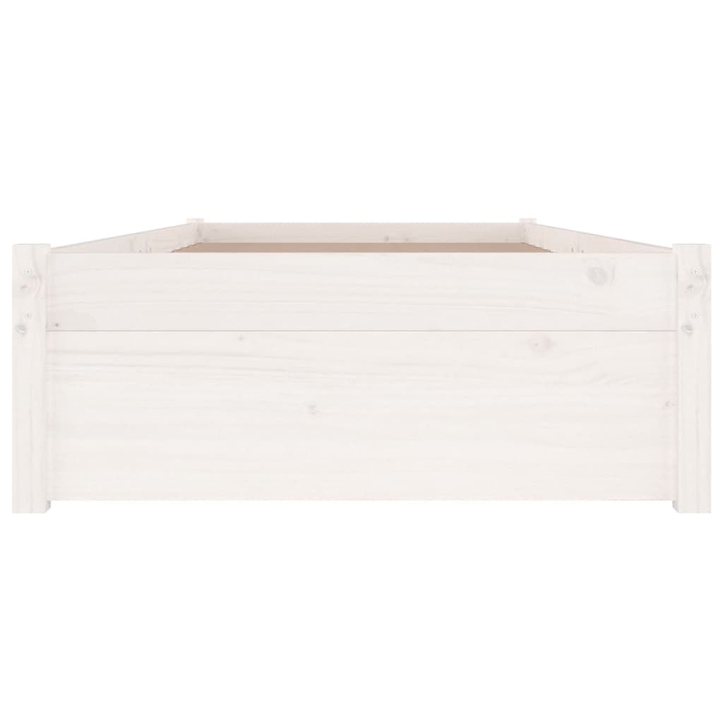Bed Frame without Mattress with Drawers White 90x190 cm