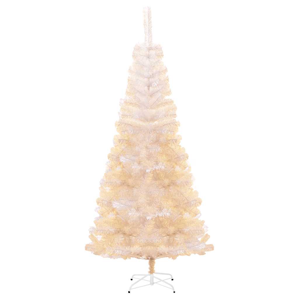 Artificial Christmas Tree with Iridescent Tips White 180 cm PVC