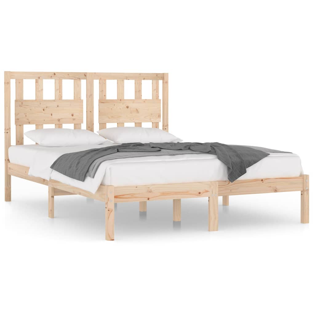 Bed Frame without Mattress Solid Wood Pine 150x200 cm