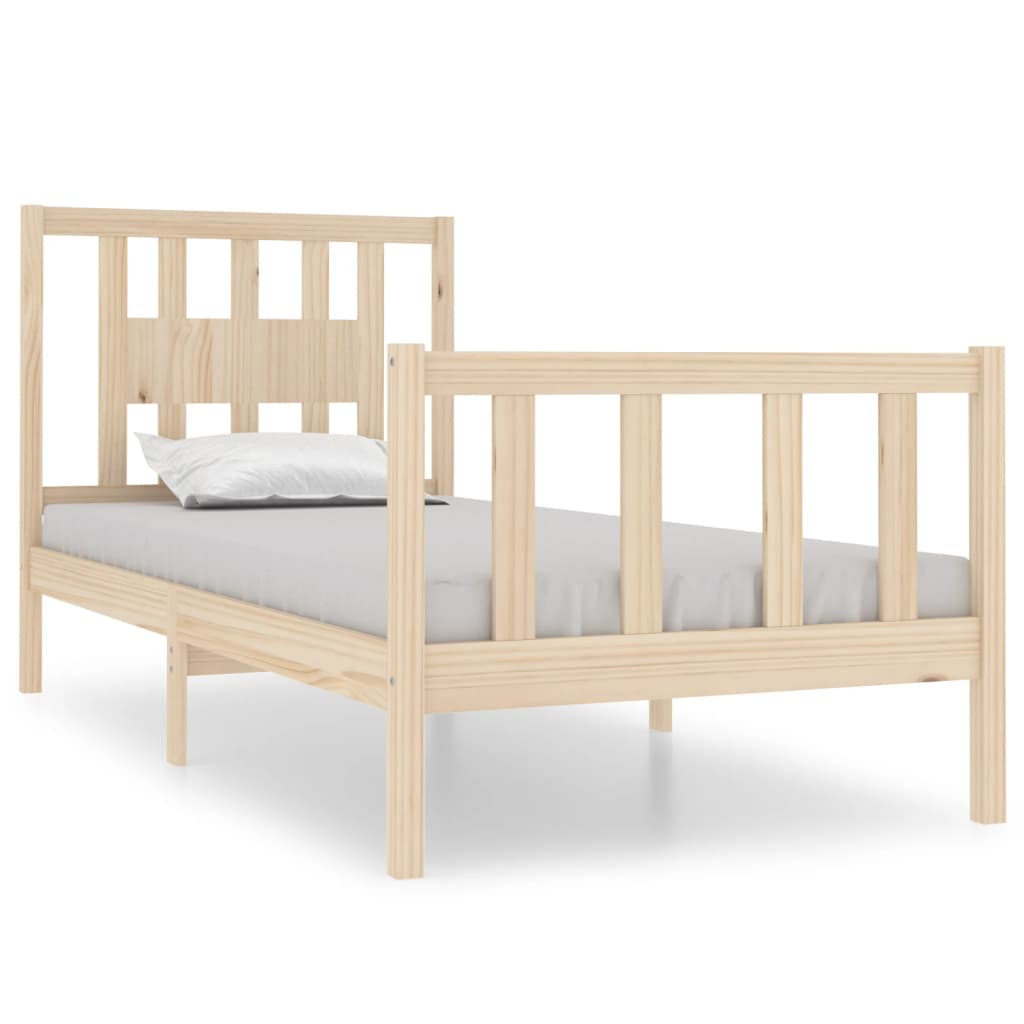 Bed Frame without Mattress Solid Wood 90x190 cm