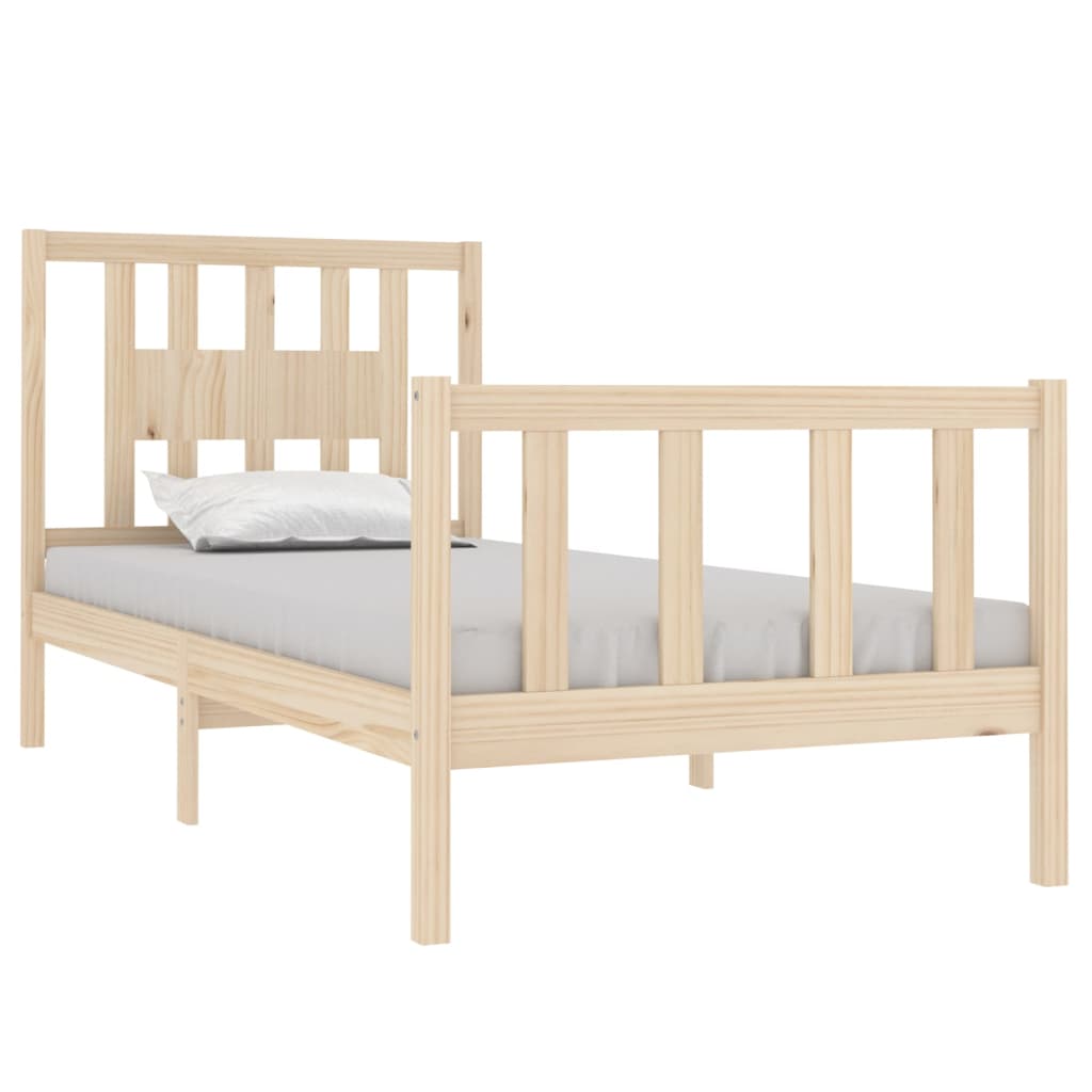 Bed Frame without Mattress Solid Wood 90x190 cm
