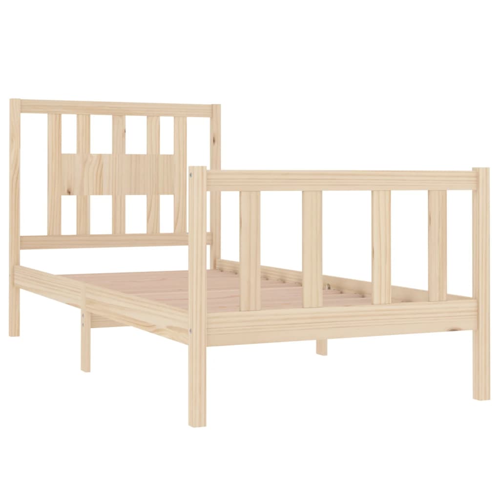 Bed Frame without Mattress Solid Wood 90x190 cm