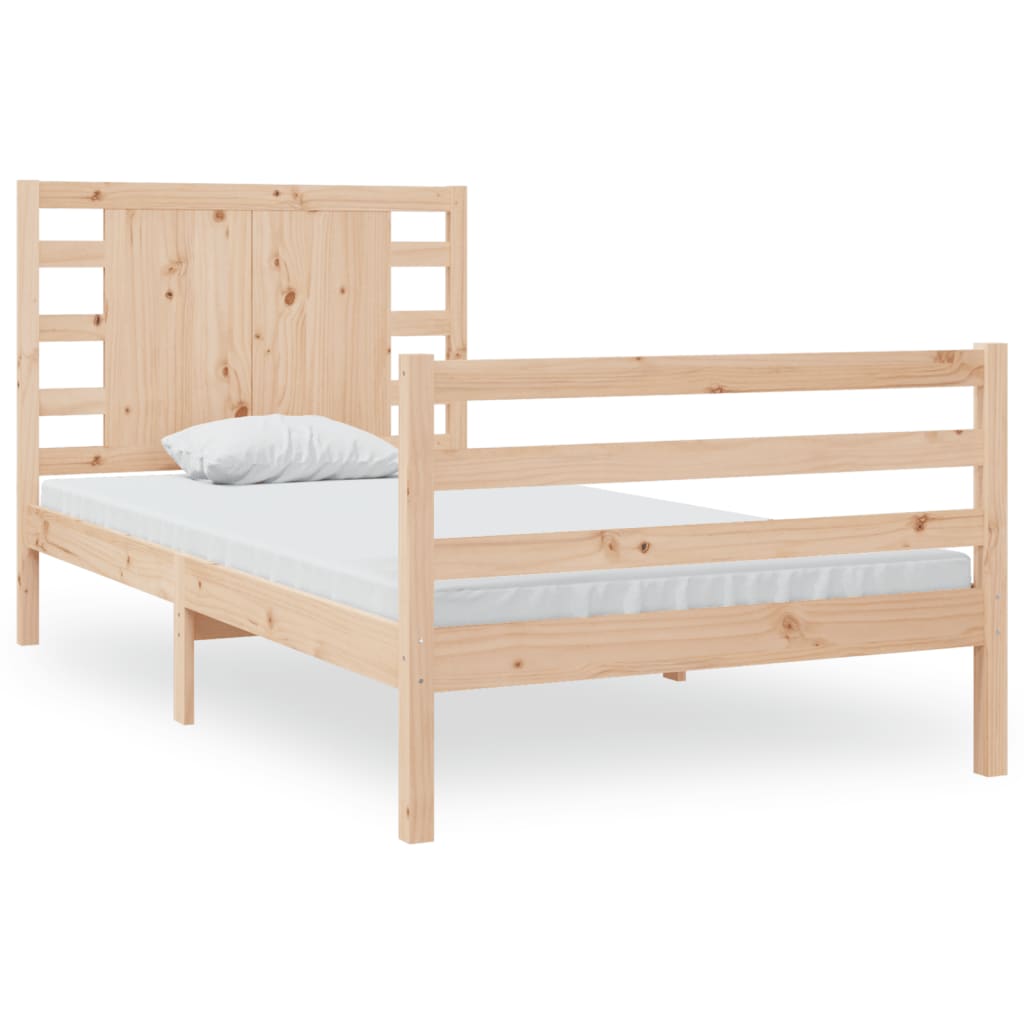 Bed Frame without Mattress 90x190 cm Solid Wood Pine
