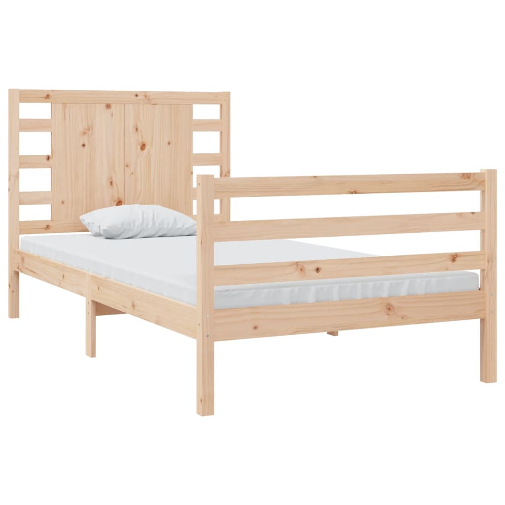 Bed Frame without Mattress 90x190 cm Solid Wood Pine