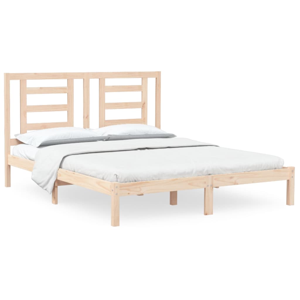 Bed Frame without Mattress 150x200 cm Solid Wood Pine