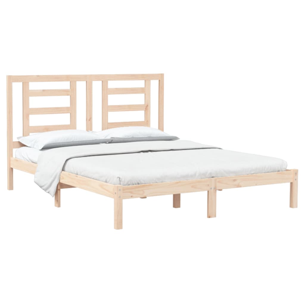 Bed Frame without Mattress 150x200 cm Solid Wood Pine