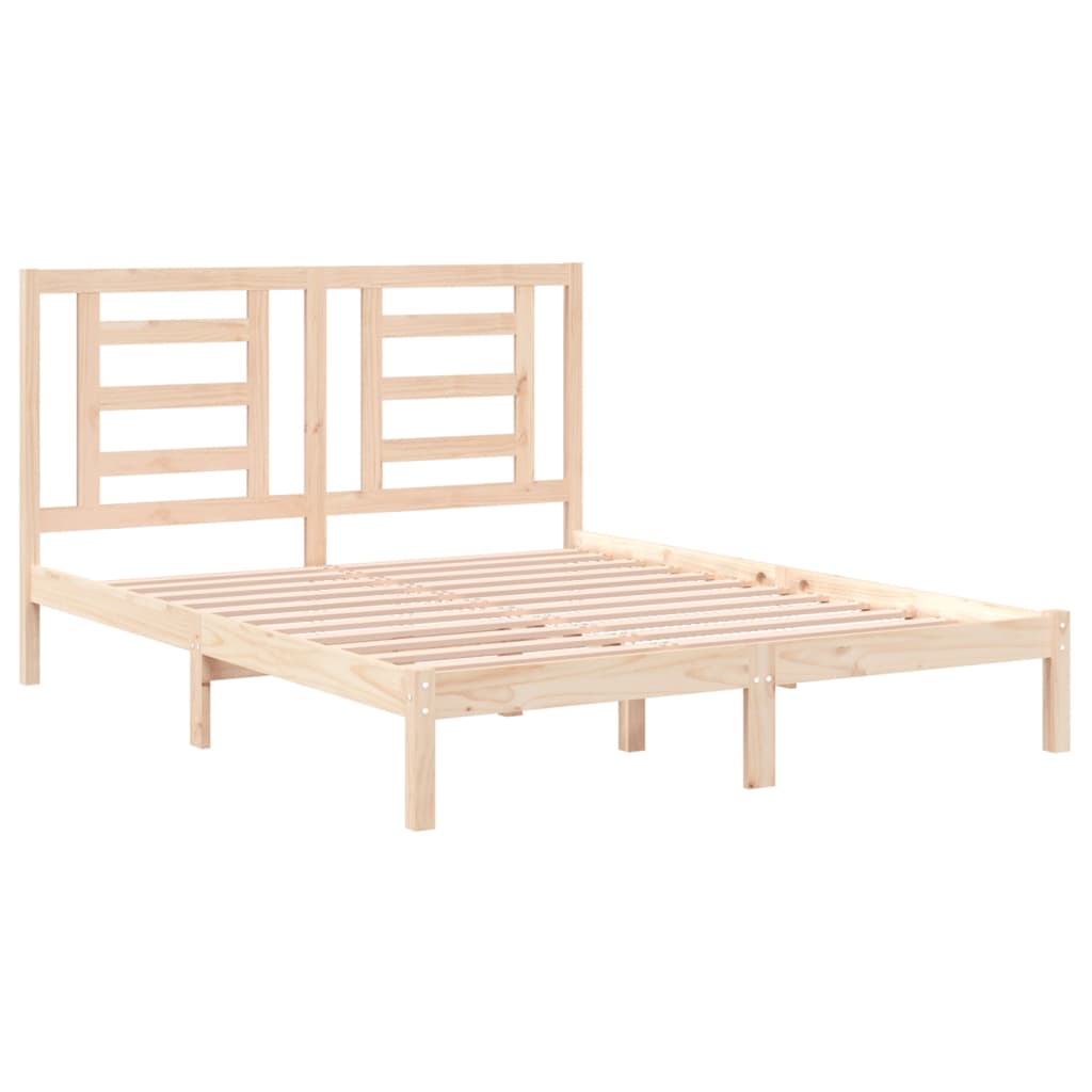 Bed Frame without Mattress 150x200 cm Solid Wood Pine