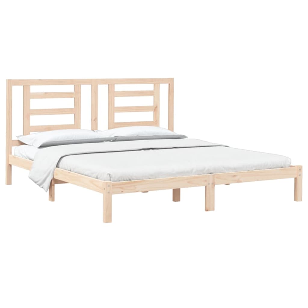 Bed Frame without Mattress 183x203 cm King Solid Wood
