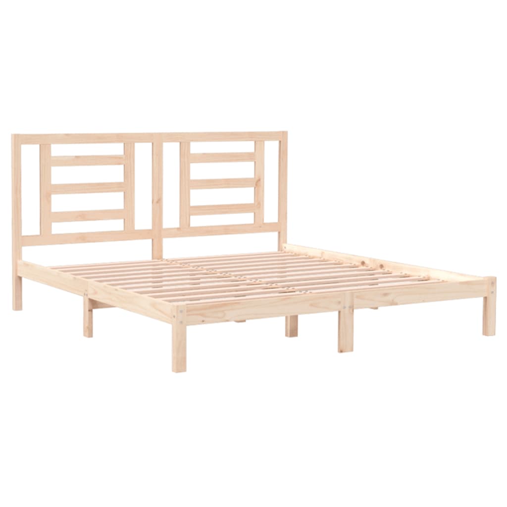 Bed Frame without Mattress 183x203 cm King Solid Wood