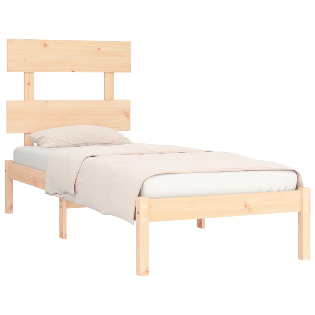 Bed Frame without Mattress 90x190 cm Solid Wood