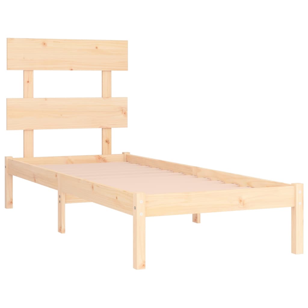 Bed Frame without Mattress 90x190 cm Solid Wood