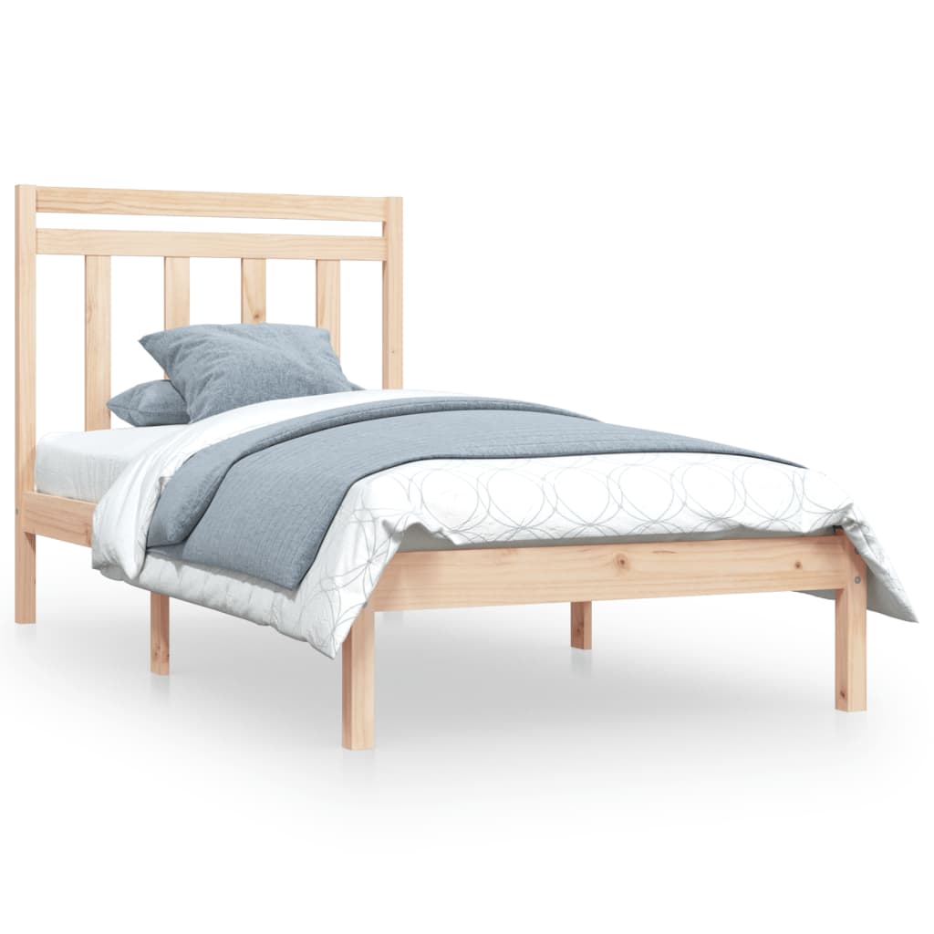 Bed Frame without Mattress 90x190 cm Solid Wood