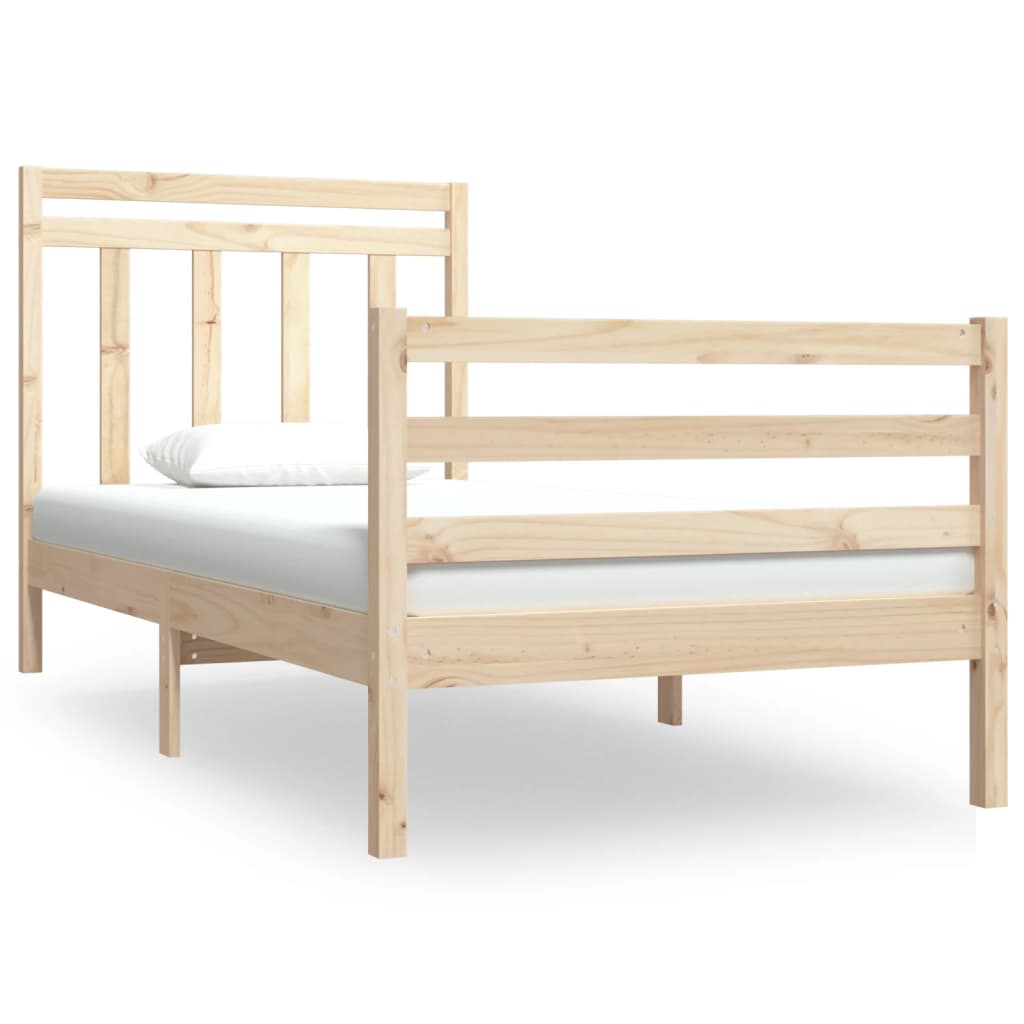 Bed Frame without Mattress 90x190 cm Solid Wood