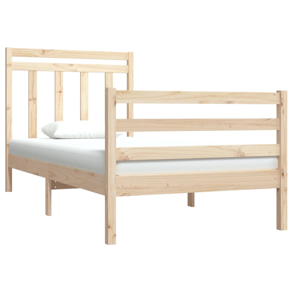 Bed Frame without Mattress 90x190 cm Solid Wood