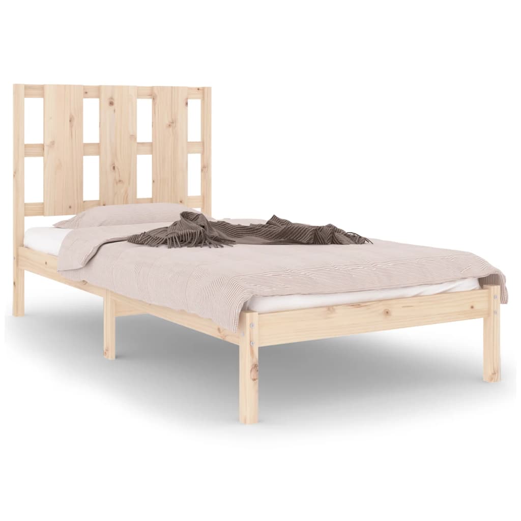 Bed Frame without Mattress 90x190 cm Solid Wood