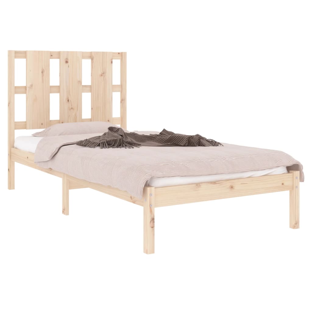 Bed Frame without Mattress 90x190 cm Solid Wood