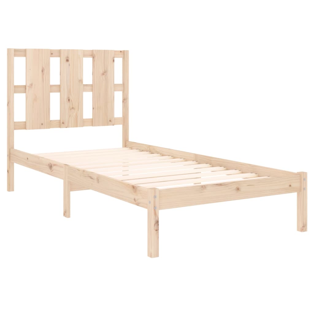 Bed Frame without Mattress 90x190 cm Solid Wood