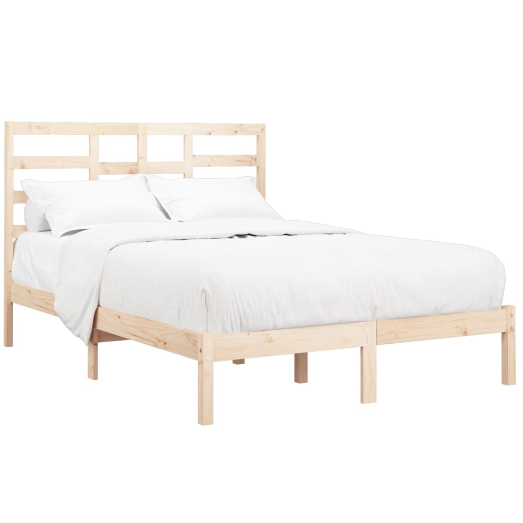 Bed Frame without Mattress Solid Wood 135x190 cm