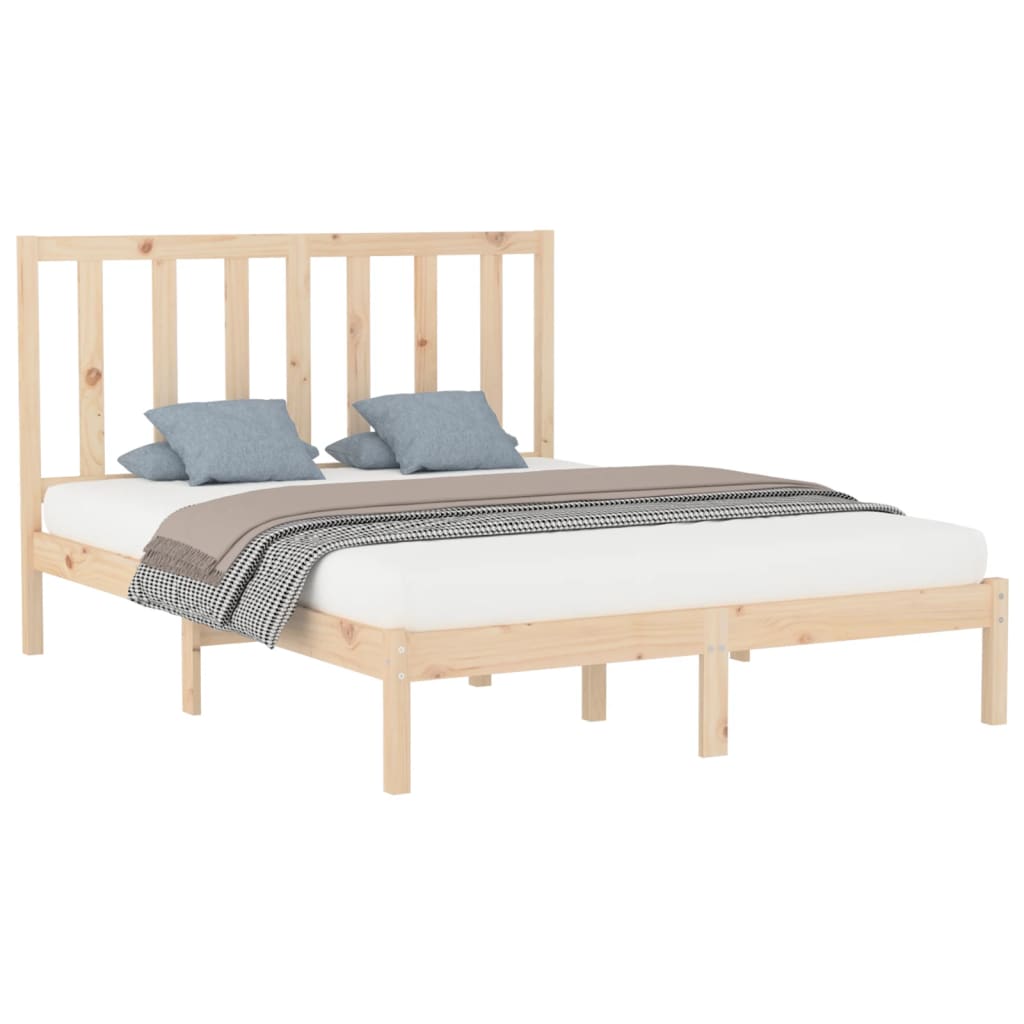 Bed Frame without Mattress 150x200 cm Solid Wood