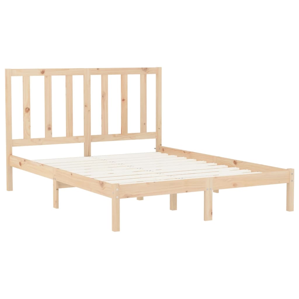 Bed Frame without Mattress 150x200 cm Solid Wood