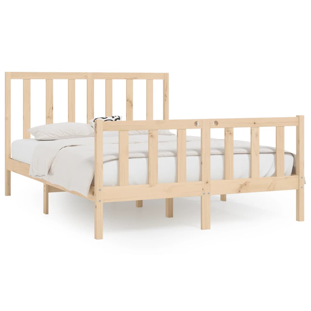 Bed Frame without Mattress 150x200 cm Solid Wood