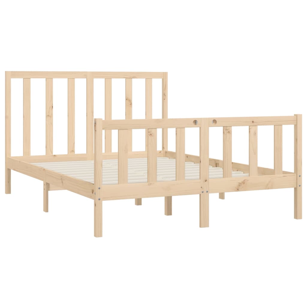 Bed Frame without Mattress 150x200 cm Solid Wood