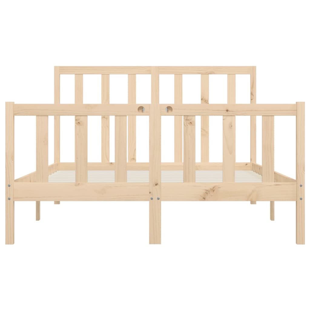Bed Frame without Mattress 150x200 cm Solid Wood