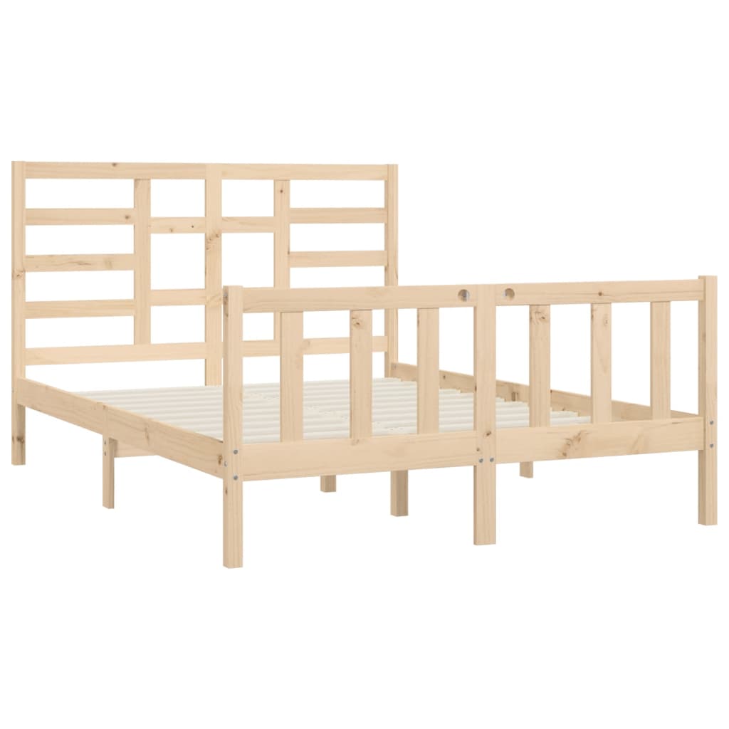 Bed Frame without Mattress 150x200 cm Solid Wood