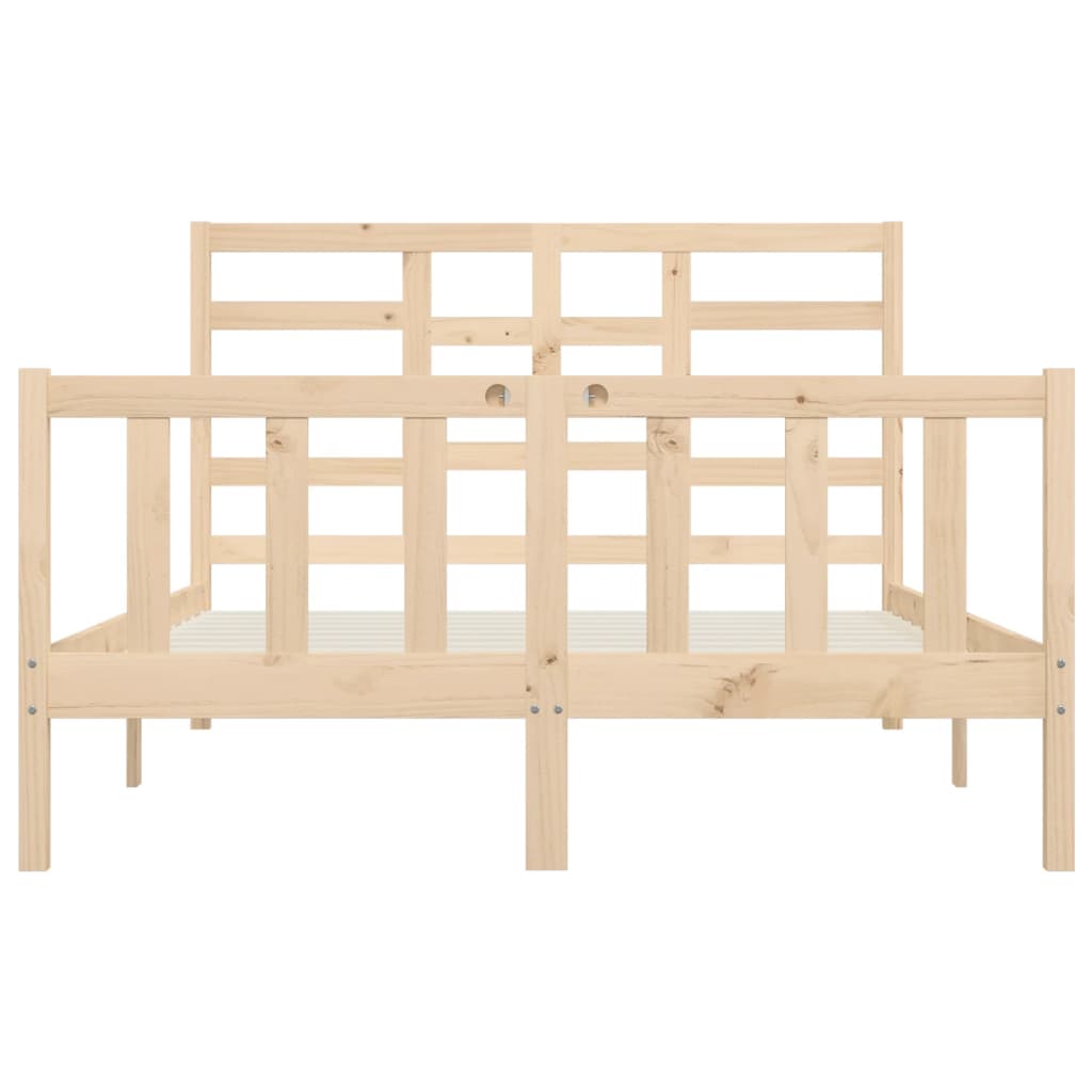 Bed Frame without Mattress 150x200 cm Solid Wood