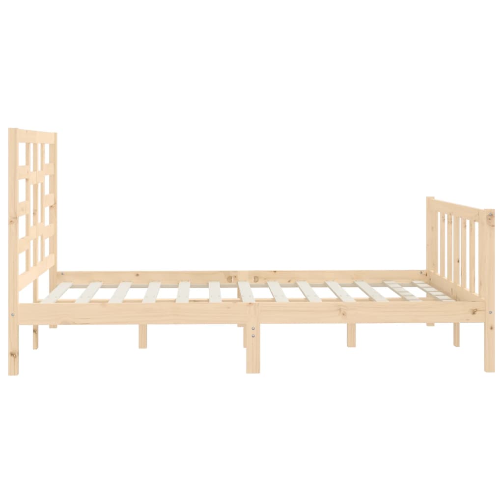 Bed Frame without Mattress 150x200 cm Solid Wood