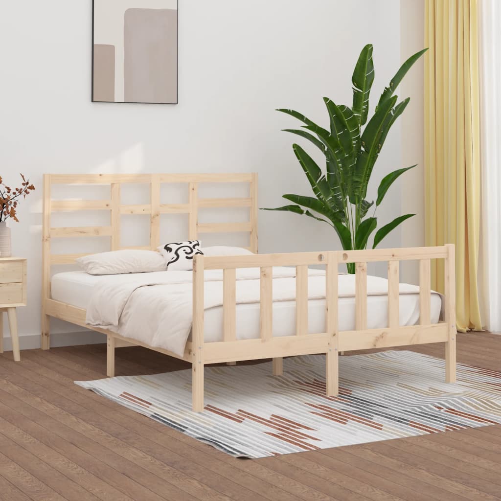 Bed Frame without Mattress 150x200 cm Solid Wood