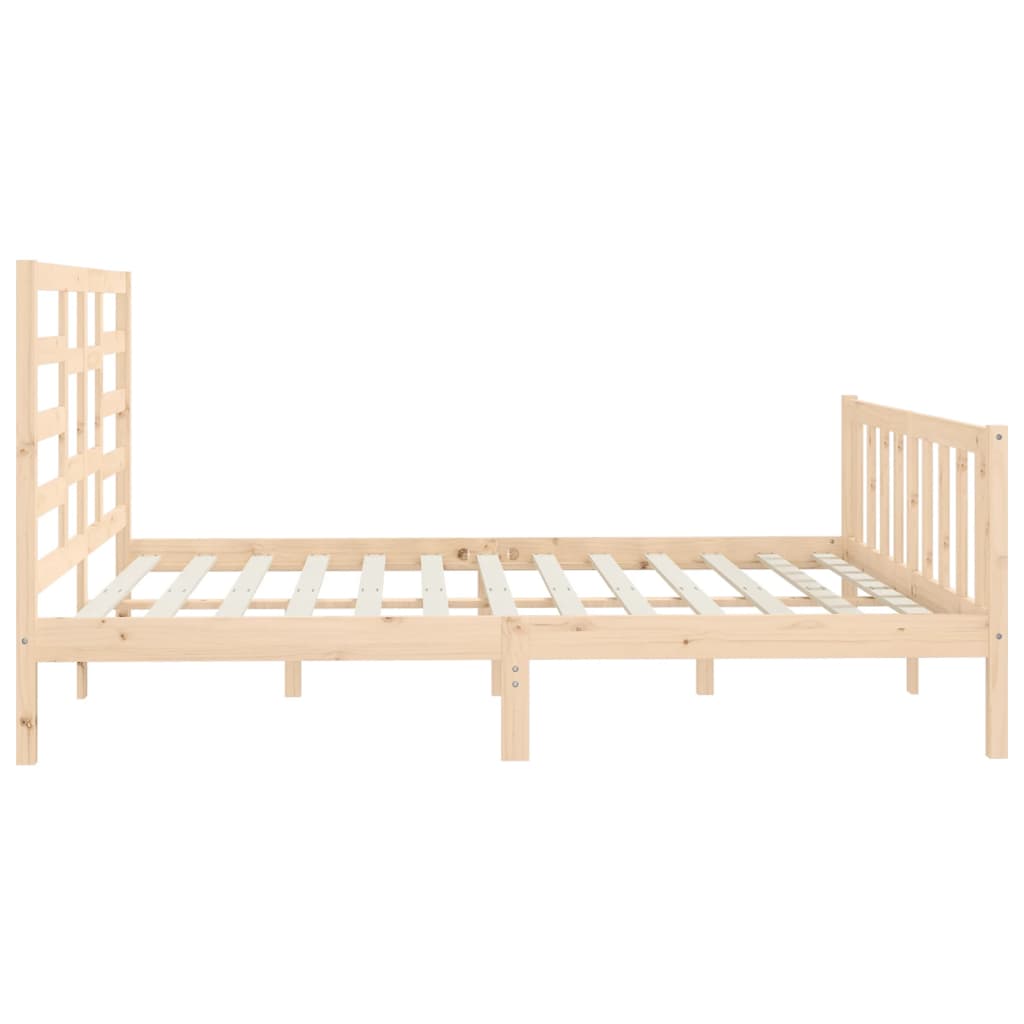 Bed Frame without Mattress 183x203 cm King Solid Wood