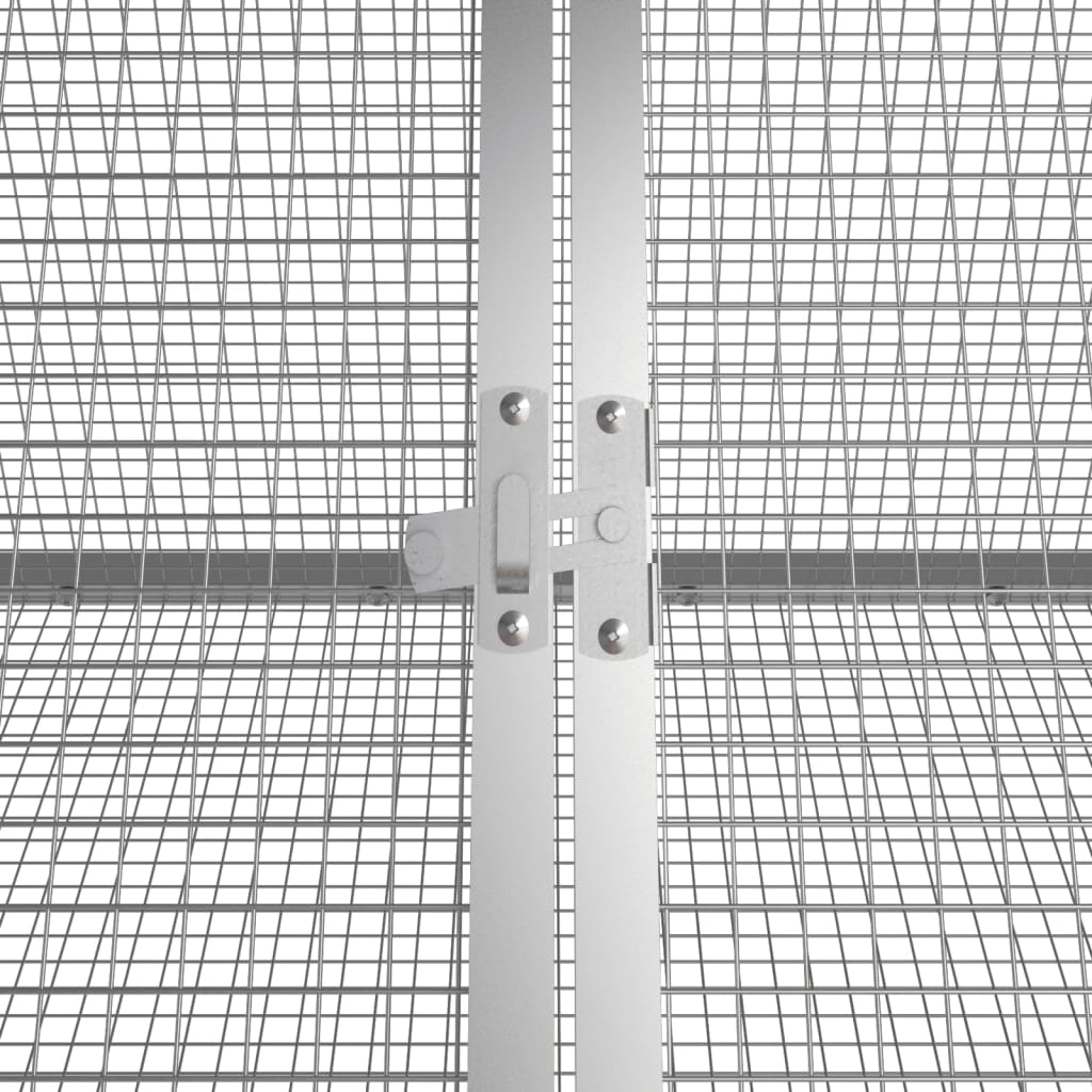 Rabbit Cage Grey 302.5x80.5x71 cm Galvanised Steel
