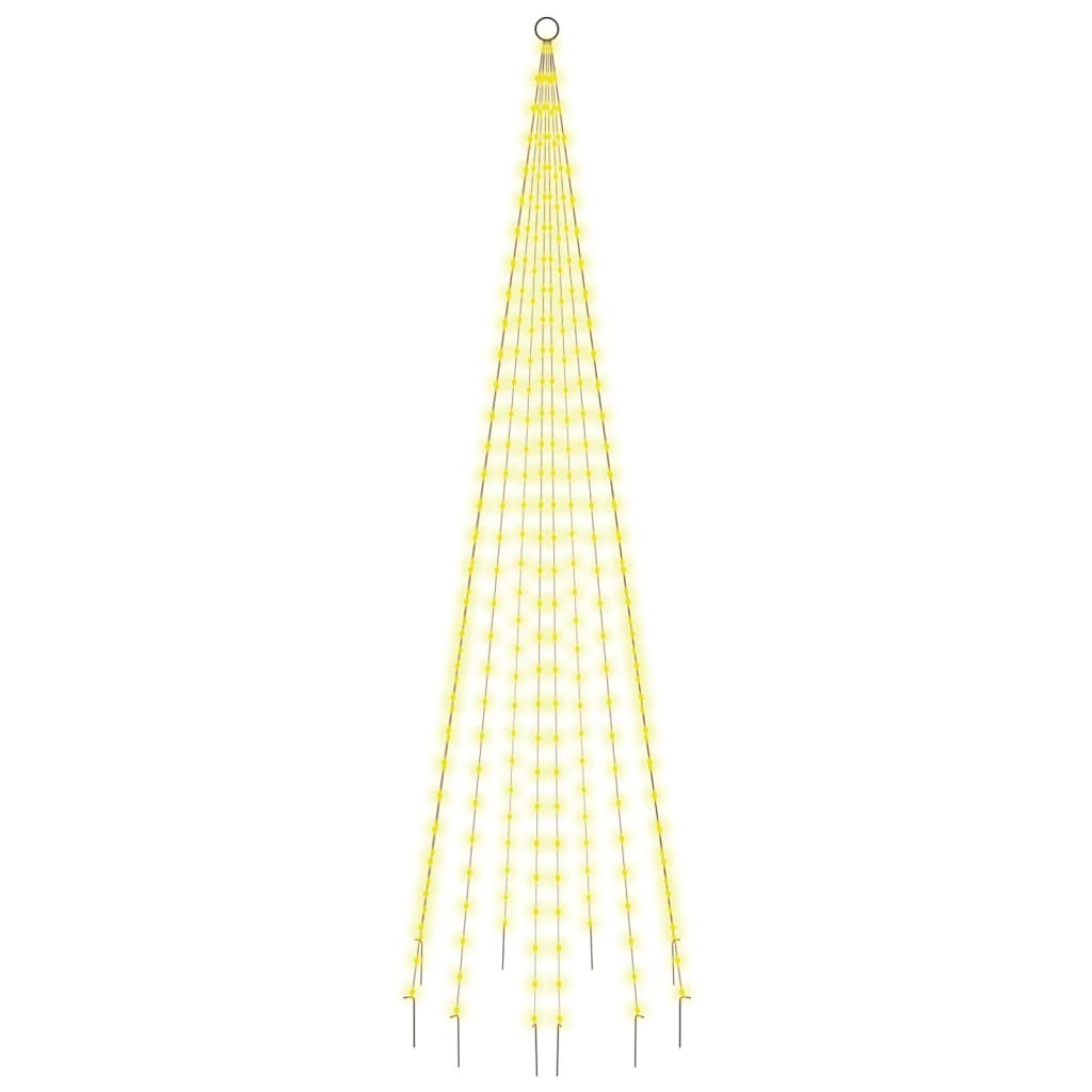 Christmas Tree on Flagpole Warm White 310 LEDs 300 cm