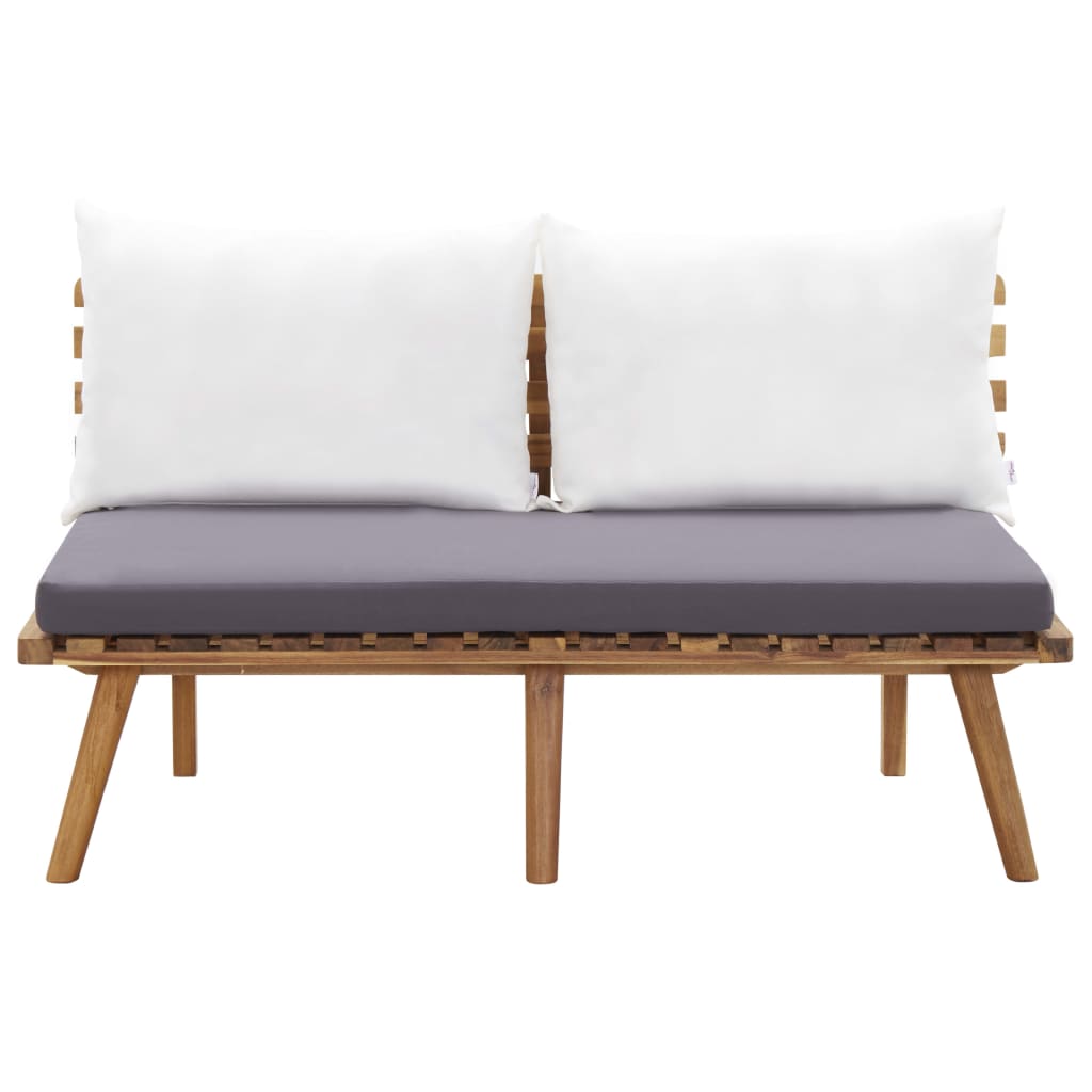 4 Piece Garden Lounge Set with Cushions Solid Wood Acacia